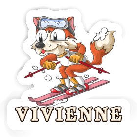 Autocollant Renard à ski Vivienne Image
