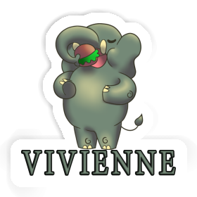 Éléphant Autocollant Vivienne Image