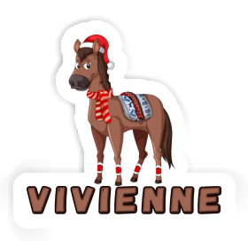 Autocollant Vivienne Cheval de Noël Image