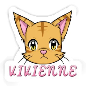 Autocollant Vivienne Tête de chat Image