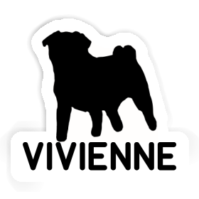 Sticker Vivienne Pug Image