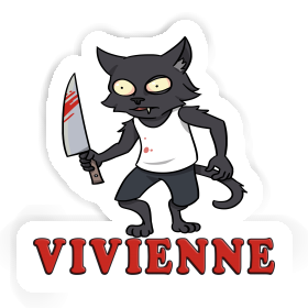 Vivienne Autocollant Chat psychopathe Image