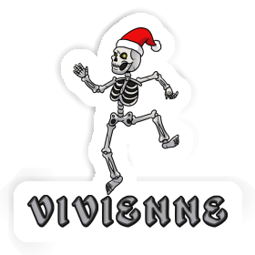 Squelette de Noël Autocollant Vivienne Image