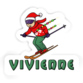 Vivienne Autocollant Skieur de Noël Image