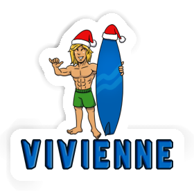 Autocollant Vivienne Surfeur de Noël Image