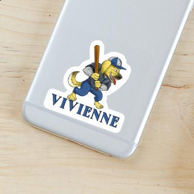Vivienne Sticker Baseball Dog Image