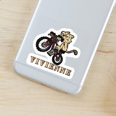 Autocollant Chat à vélo Vivienne Autocollant Chat à vélo Vivienne Image