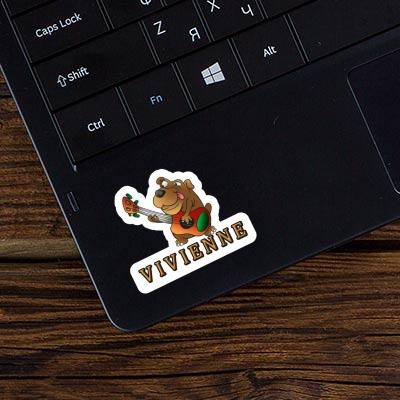 Autocollant Chien guitariste Vivienne Laptop Autocollant Chien guitariste Vivienne Laptop Image