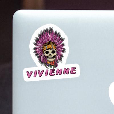 Sticker Womens Skull Vivienne Laptop Image