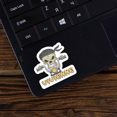 Vivienne Sticker Motorbike Rider Laptop Image