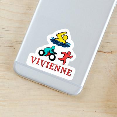 Vivienne Aufkleber Triathlet Laptop Image
