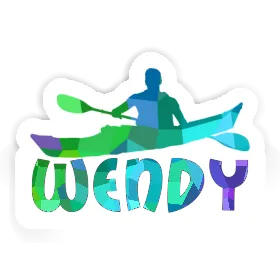 Wendy Autocollant Kayakiste Image