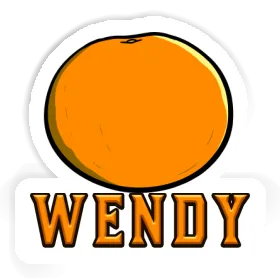 Orange Autocollant Wendy Image