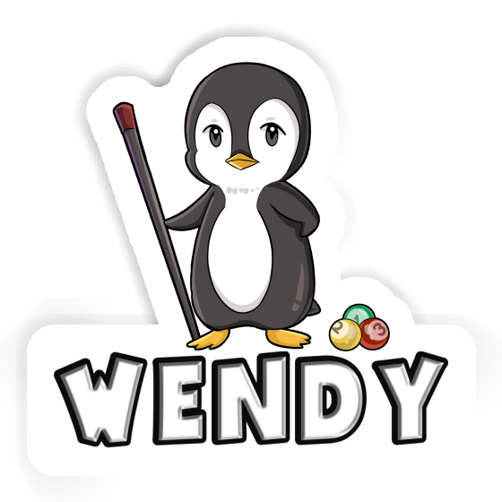 Billardspieler Sticker Wendy Laptop Image