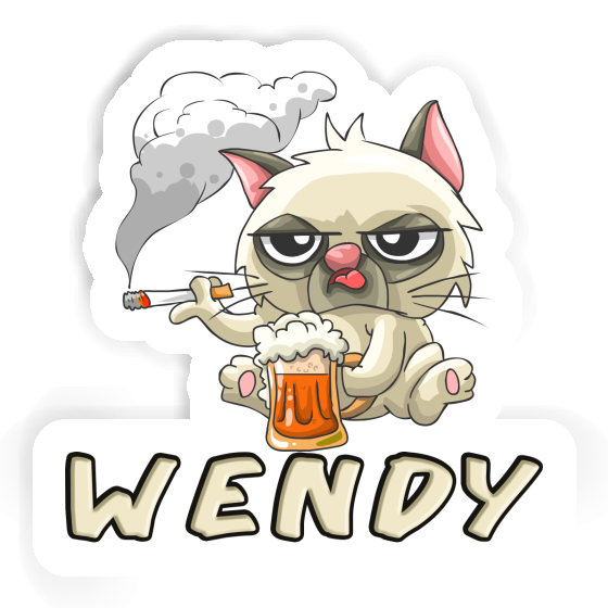 Sticker Wendy Rauchende Katze Sticker Wendy Rauchende Katze Image