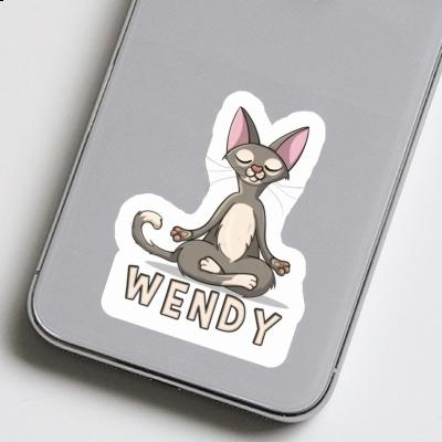 Wendy Aufkleber Yoga-Katze Laptop Image
