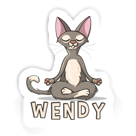 Wendy Aufkleber Yoga-Katze Image