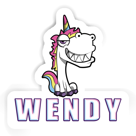 Sticker Grinse-Einhorn Wendy Notebook Image