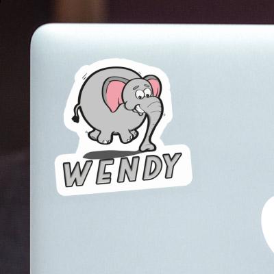 Wendy Sticker Jumping Elephant Notebook Image