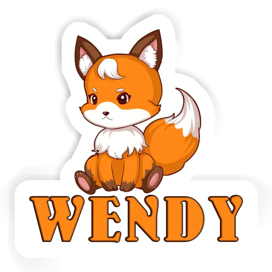 Wendy Autocollant Renard Notebook Image