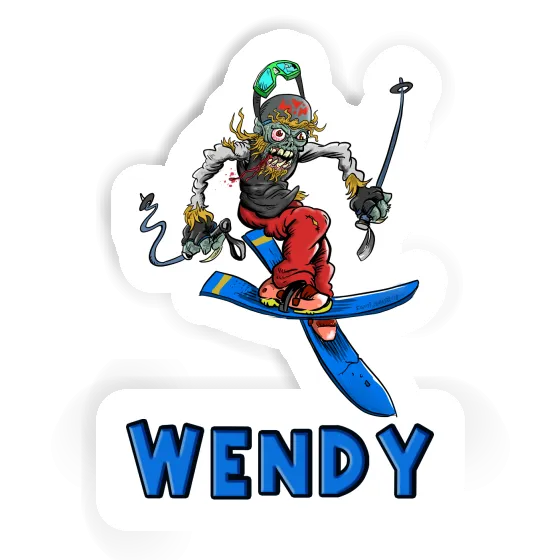 Skifahrer Aufkleber Wendy Laptop Skifahrer Aufkleber Wendy Laptop Image