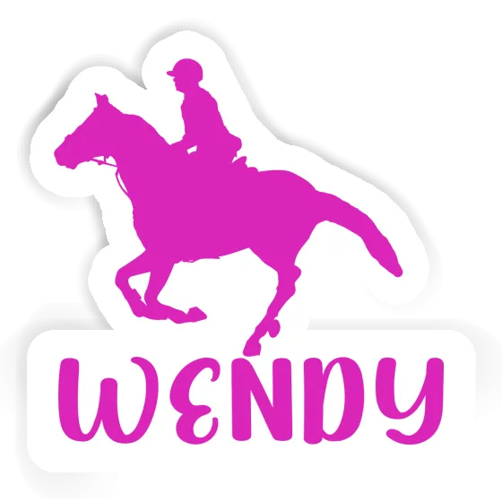 Horse Rider Sticker Wendy Laptop Image
