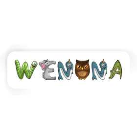 Sticker Wenona Animal Font Image