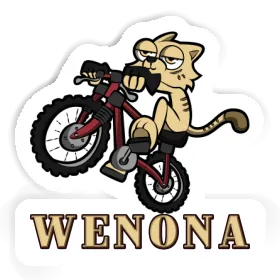 Wenona Sticker Bike Cat Image