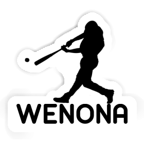 Baseballspieler Aufkleber Wenona Image