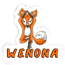 Wenona Sticker Yoga Fox Image