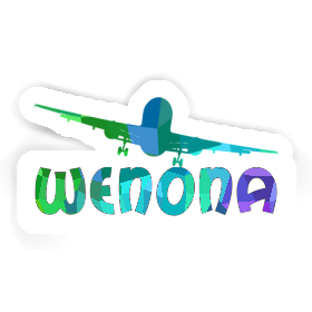 Wenona Sticker Flugzeug Image