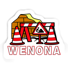 Sticker Wenona Road Construction Image