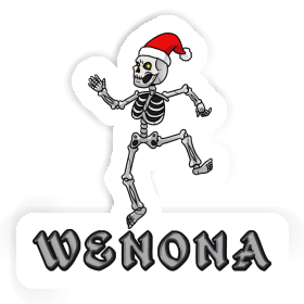 Aufkleber Weihnachts-Skelett Wenona Image