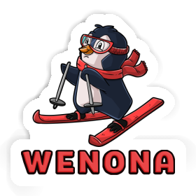 Wenona Aufkleber Skifahrerin Image