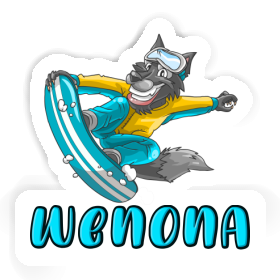 Wenona Autocollant Snowboardeur Image