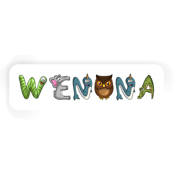 Sticker Wenona Animal Font Laptop Image