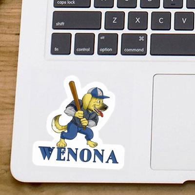 Baseball-Chien Autocollant Wenona Laptop Image
