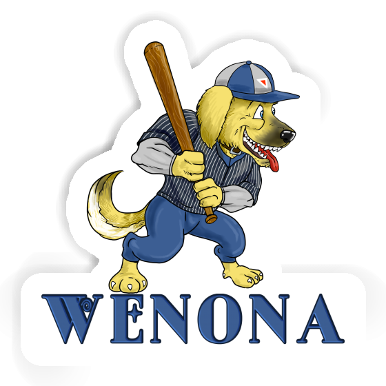 Baseball-Chien Autocollant Wenona Notebook Image