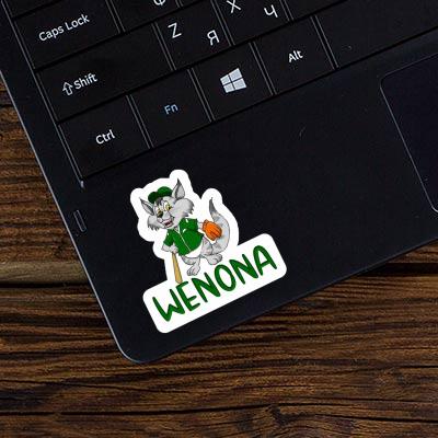 Sticker Baseball Cat Wenona Notebook Image