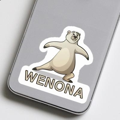 Yoga Bear Sticker Wenona Laptop Image
