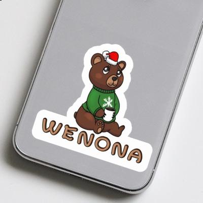 Wenona Sticker Christmas Bear Laptop Image