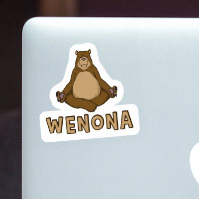Yoga-Bär Sticker Wenona Notebook Image