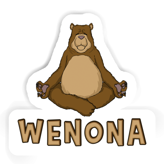 Yoga-Bär Sticker Wenona Notebook Image