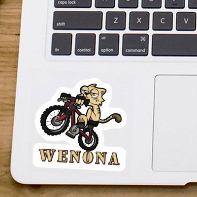Wenona Sticker Bike Cat Notebook Image