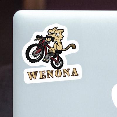 Wenona Autocollant Chat à vélo Laptop Image
