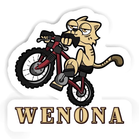 Wenona Sticker Bike Cat Notebook Image
