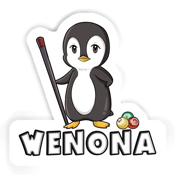 Wenona Sticker Billiards Player Laptop Image