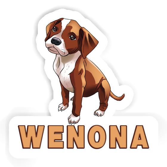 Sticker Wenona Boxer Dog Notebook Image