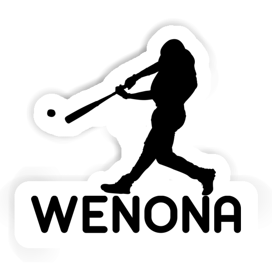 Baseballspieler Aufkleber Wenona Notebook Image