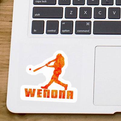 Joueur de baseball Autocollant Wenona Laptop Image